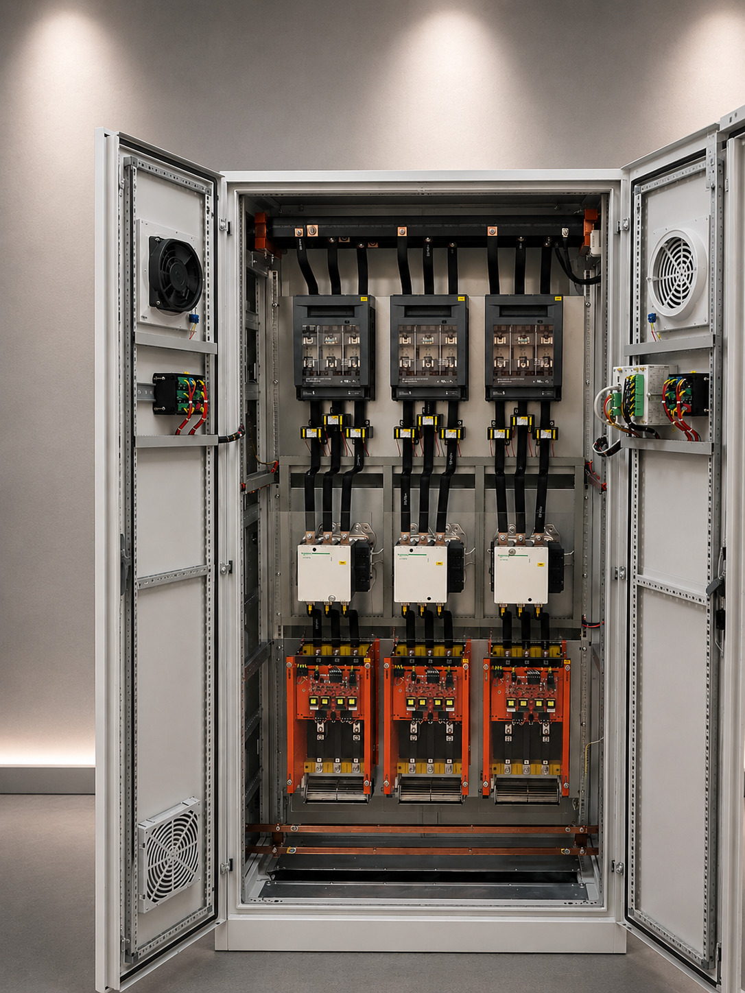 Endüstriyel Fırın Sistemi PLC-HMI Uygulamalı Otomasyon Panosu İç Görünüm